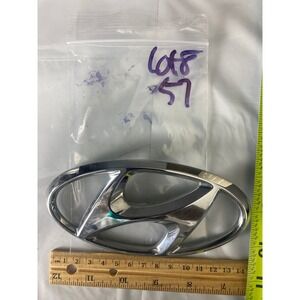 Hyundai Chrome Oval Emblem Badge